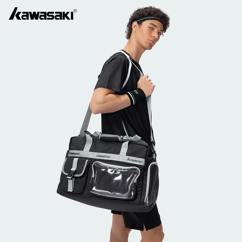 Kawasaki Gym Bag Man K2G00-C8147 Sports Bag with Separate Shoe Compartment For Dry and Wet Storage Women's Bags