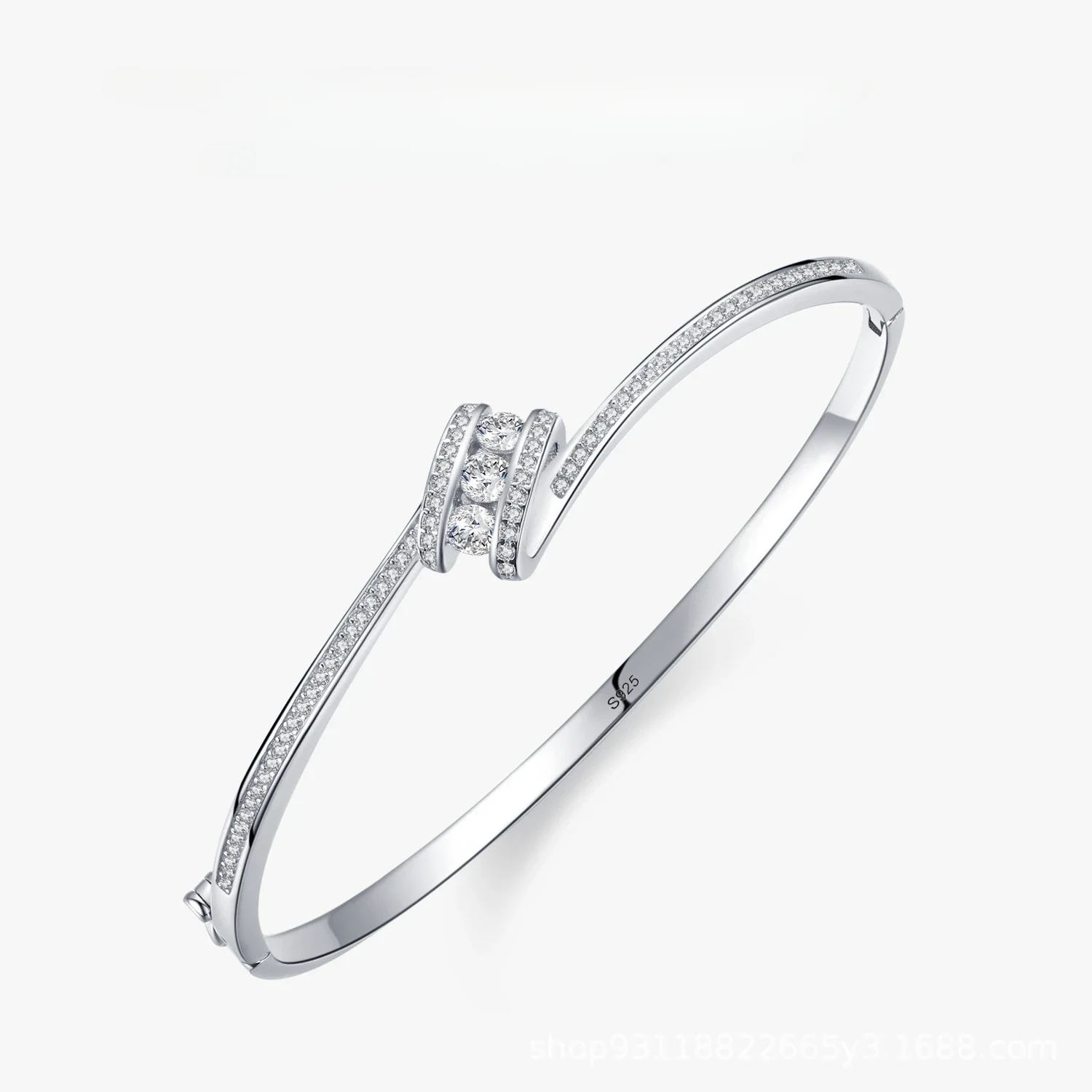 

Серебряный браслет S925 с корейским темпераментом, инкрустация бриллиантами, нишевый дизайн, браслет с открытым ртом, высокая чувствительность