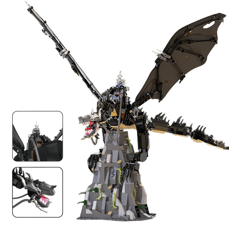 1361pcs Witch King Fell Beast Building Blocks Set Toy,Medieval MOC Nazgul Dragon Model Kit for Adults & Kids, Fans Boy Girl Gift