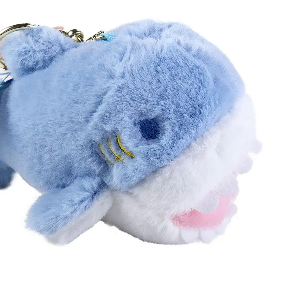 Backpack Keychain Stuffed Keychain Bag Hanging Blue Shark Plush Keychains Plush Shark Keyring Plush Toy Blue Shark Pendant