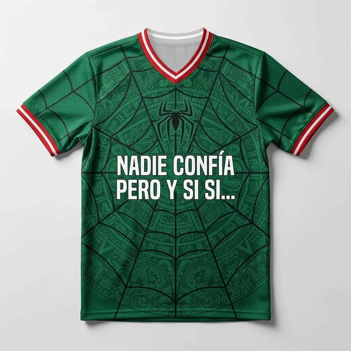 Mexico 2026 World Spider Aztec Web Commemorative Soccer Jersey Trendy Casual Streetwear Sports Football T Shirt Family Matching