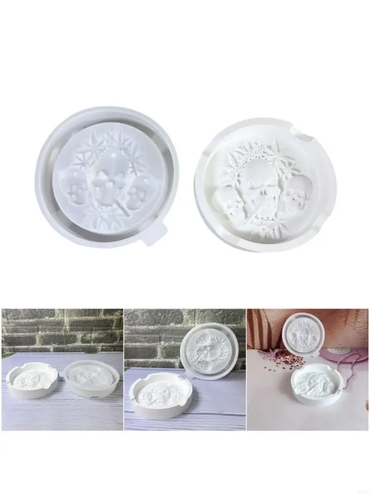  Transparent Skull Mold for Jewelry Organiser Storage Plate Epoxy Making Mould