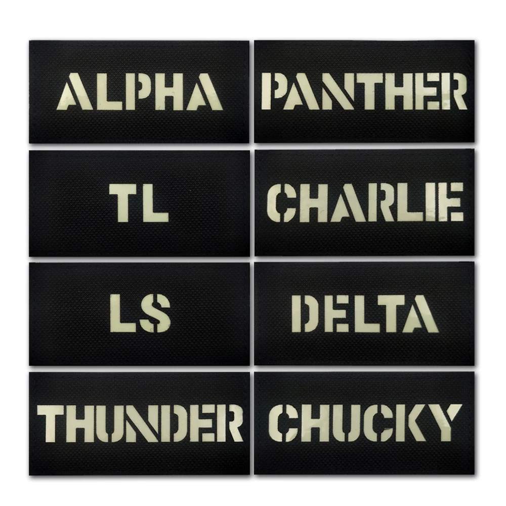 ALPHA TL LS DELTA parche de aplique de combate táctico que brilla en la oscuridad para sombreros casco uniforme mochila