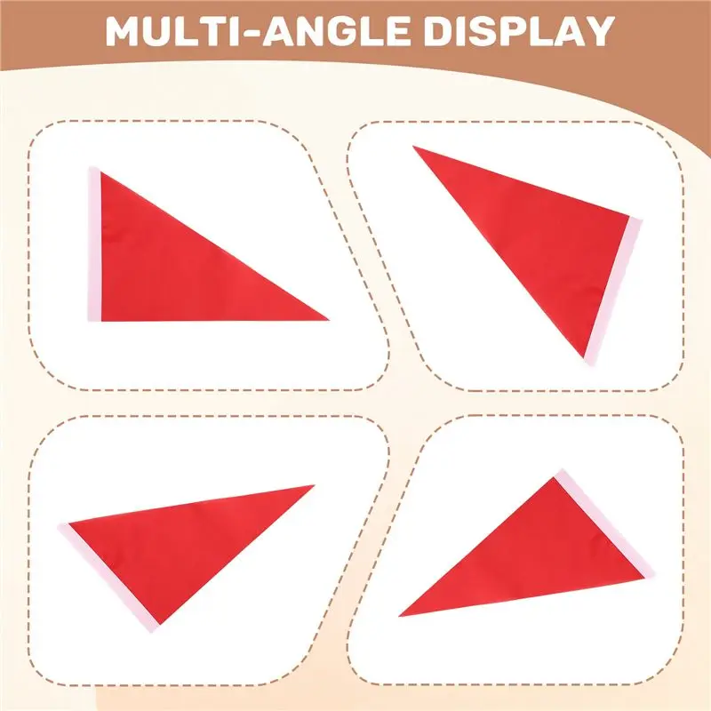 A68P-30Pack Pennant Flags Small Mini Hand Held Pennant DIY Graffiti Flags On Sticks Flags Party Events Celebration