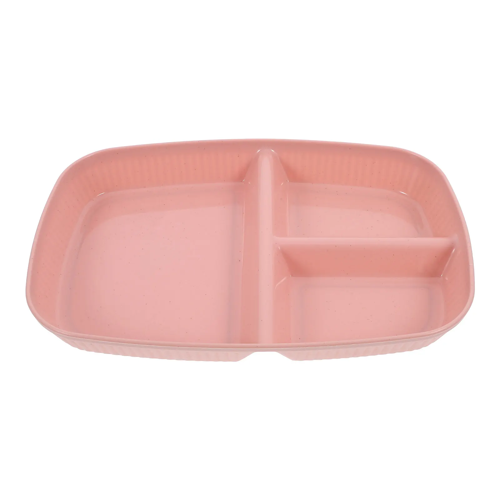 Portion Control Plate Rectangular Divided Food Tray Lightweight Stackable Dishwasher Safe Sectioned Plate