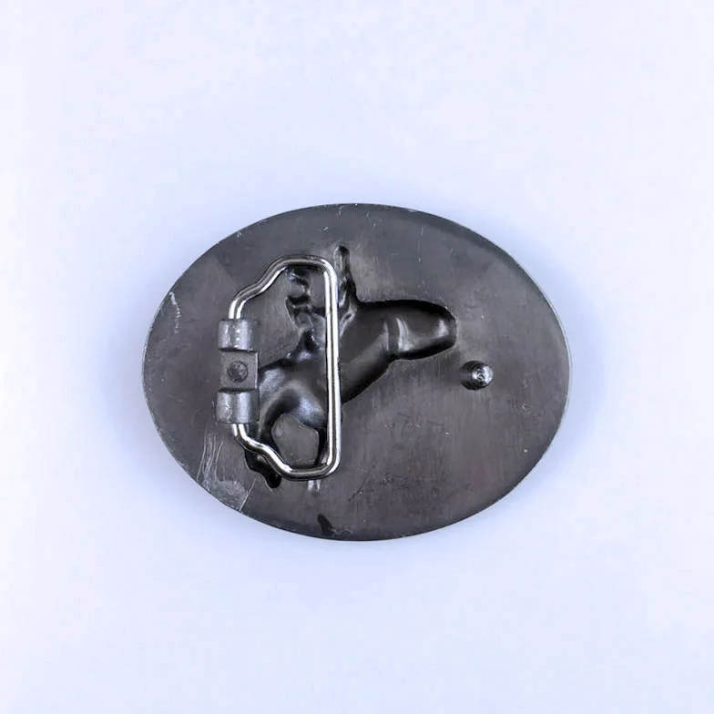Vintage Cowboy Rodeo Western Oval Belt Buckle Hebilla BUCKLE-WT082
