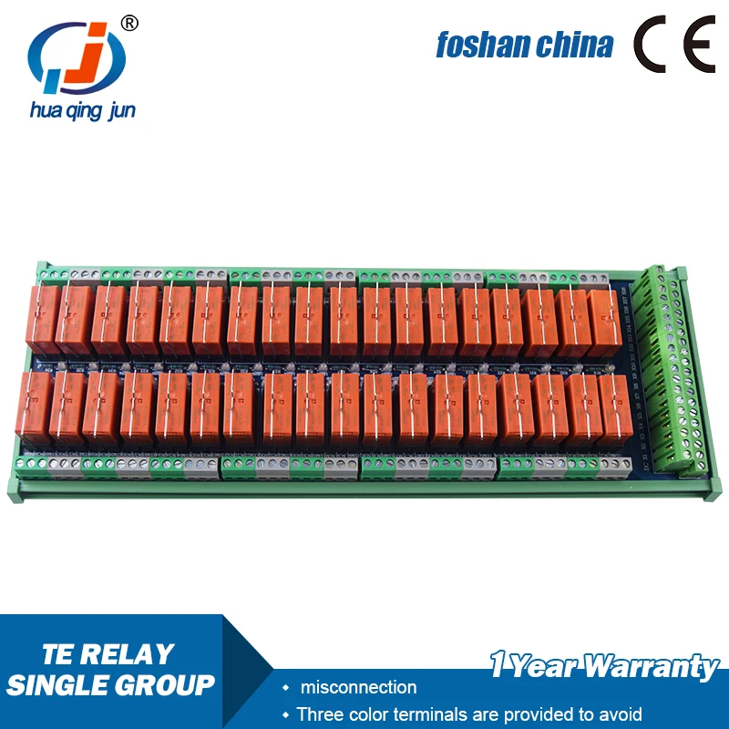 Huaqingjun 36-Channel Taike Relay Module1NO 1NC 24VDC Relays for CNC Machine