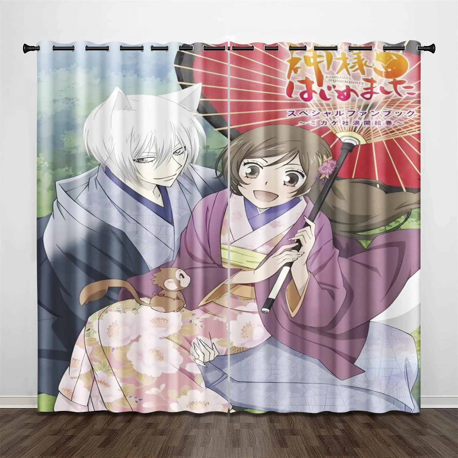 Kamisama Kiss Cartoon Curtain, Fox Partition, Polyester Shade, Bedroom Decorations, Home, Multiple Size Window Hangings