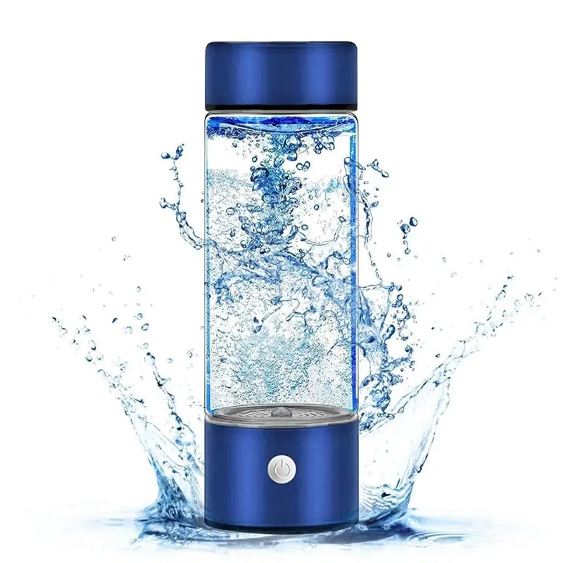 

Hydrogen Water Generator,Rechargeable Hydrogen Water Bottle, Portable Hydrogen Water Ionizer Machine Easy Install -Blue-A54Q