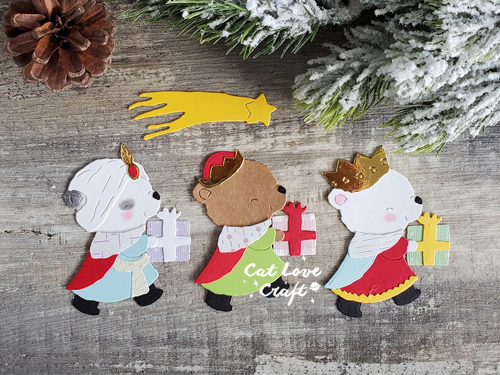 Christmas Messenger Animal Metal Cutting Dies Scrapbooking Stencil Die Cuts Card Making DIY Craft Embossing New Dies For 2022