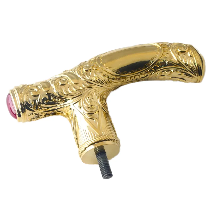 Customizable Ruby Retro Luxury Wooden Walking Stick Detachable Design Fashion Accessory Gift for Elderly Parents