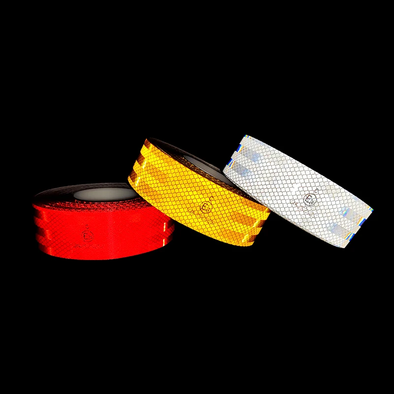 VOOFENG PC Engineer Grade Prismatic Reflective Tape ECE 104R 5CM Width Red White Yellow Color Truck Trailer Vehicle Sticker