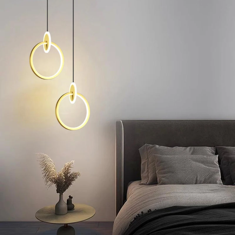 1 PC Modern Home Decor LED Lights Bedroom Lamp Bedside Pendant Light Lamps LED Chandeliers Hanging Light Indoor Lighting