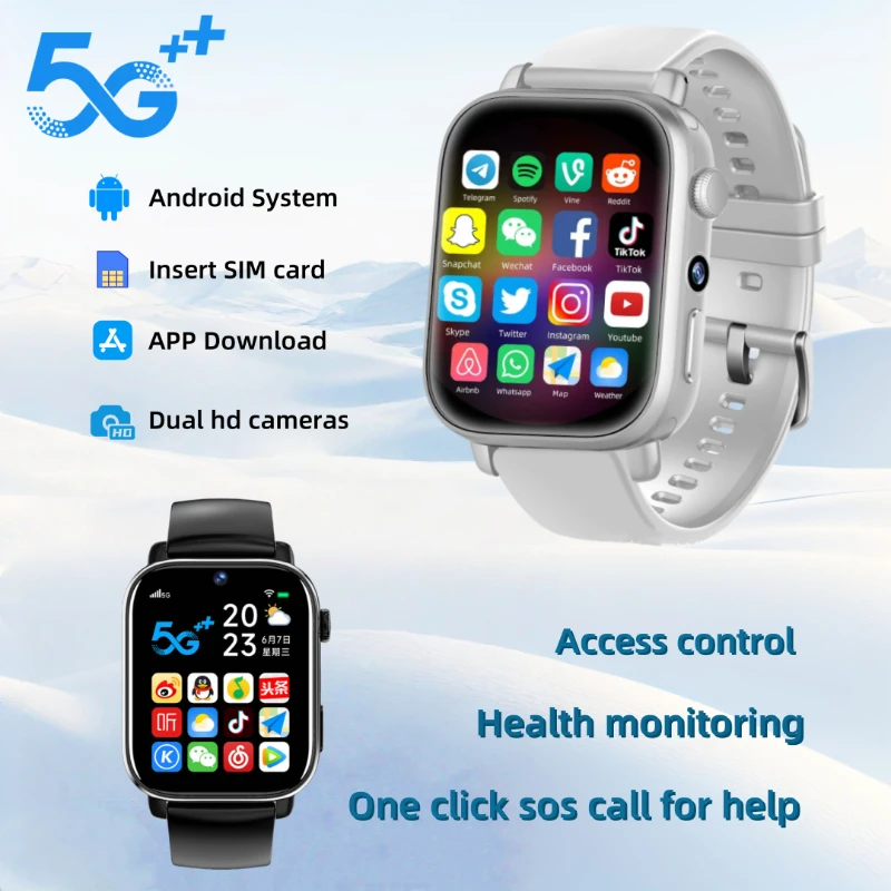 

I1 детские студенческие умные часы с Android-видеовызовом, полная сеть 4G, разрешение HD 1,99 дюйма, 410*502, двойные камеры, SIM-карта, GPS, WIFI