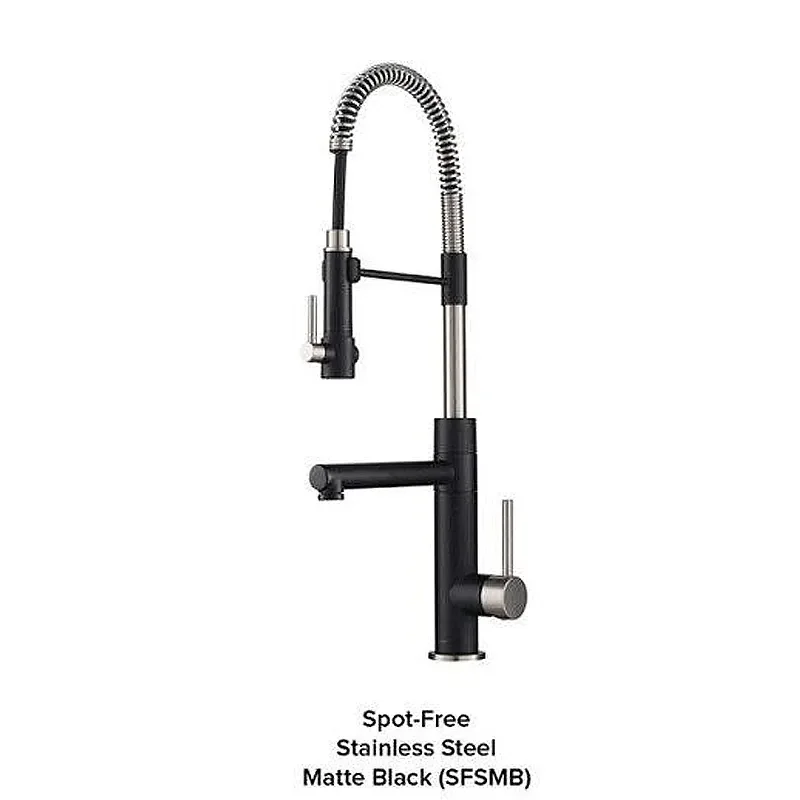 Good Quality Brushed Gold Spring Kitchen Faucet  Pull Out Side Sprayer Dual Spout Single  Handle Mixer Tap Sink Faucet