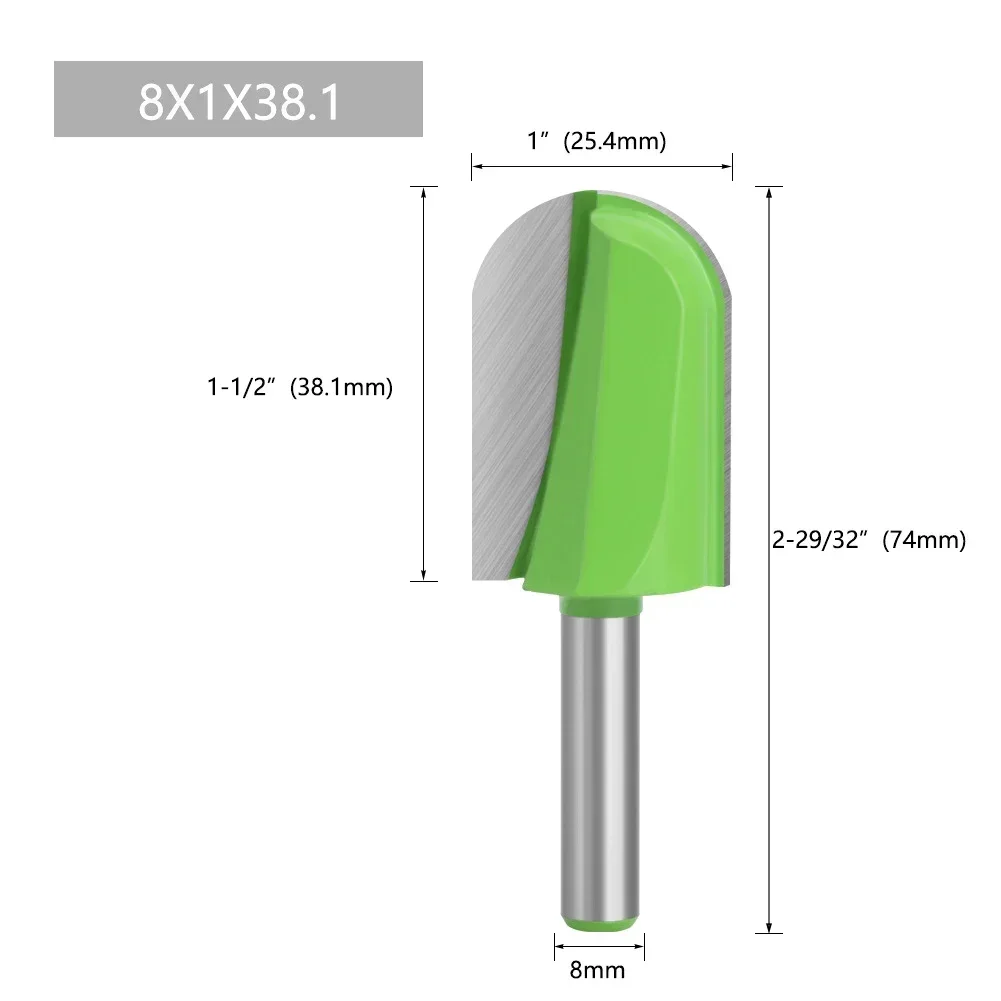 1pc 8mm Shank Ball Nose Router Bit Round Milling Cutter For Wood CNC Radius Core Box Solid Carbide Tools