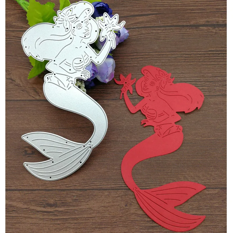 95mm x 165mm Big Mermaid Height Steel Metal Cutting Dies Stencil Scrapbooking Photo Album Card Paper Embossing Craft DIY