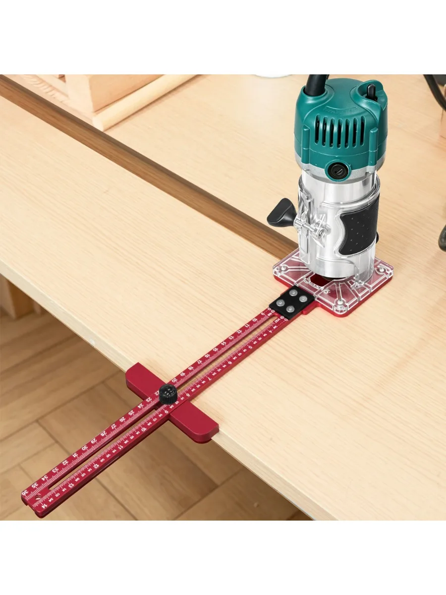 Aluminium-Fräshalter, Rundschneidvorrichtung, Nutführung und Rundschneidwerkzeug für Holzbearbeitungsfräsen und Heimwerkerprojekte – Detail 2