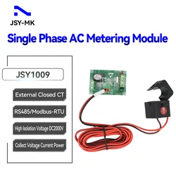 JSY1009 100A Single Phase AC Metering Module RS-485 Modbus-RTU Energy Meter With Open CT