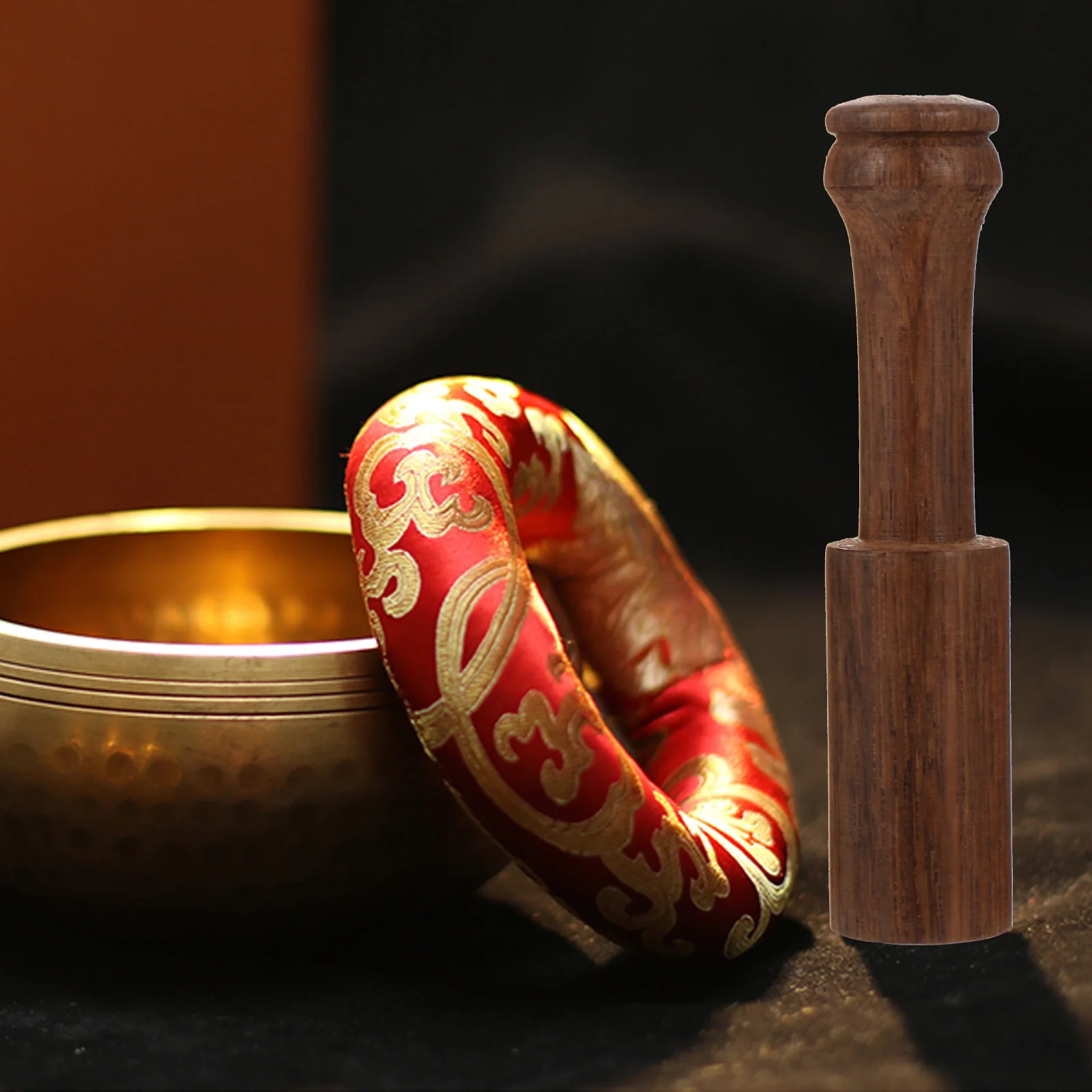 

Buddha Sound Bowl Grinding Rod Crystal Singing Mallet Wooden Chime Replacement Healing Meditation Accessory Relaxation for Men
