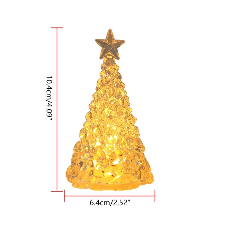 448B LED Electronic Candle Light Christmas Tree Shaped Desktop Ornament Decorations