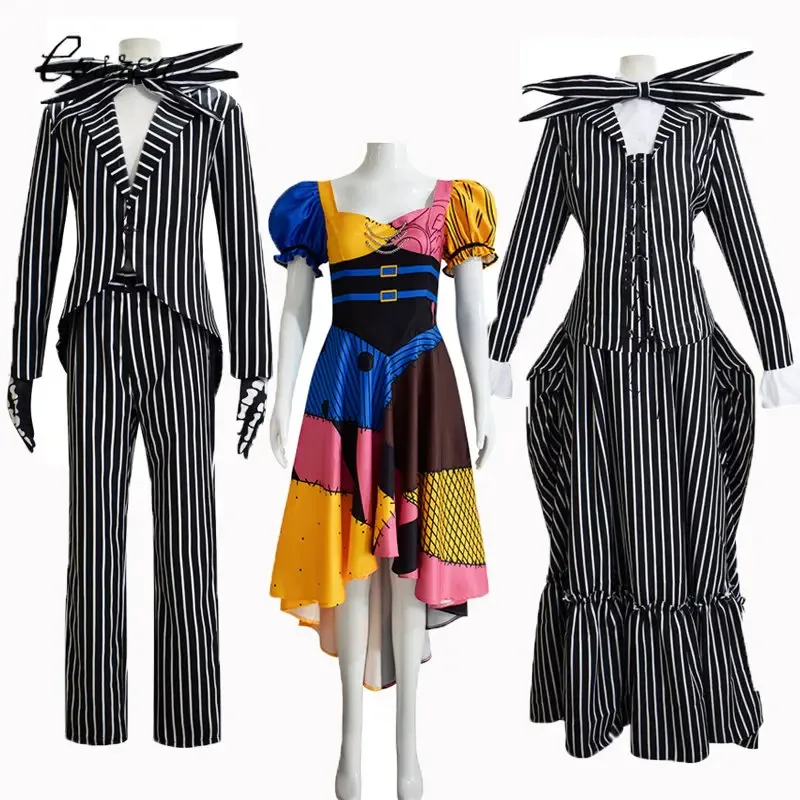 

Film Nightmar Sally Jack Cosplay Costume Christmas Dress Outfits Princess Dress Coat Halloween Carnival Party Men Women Family