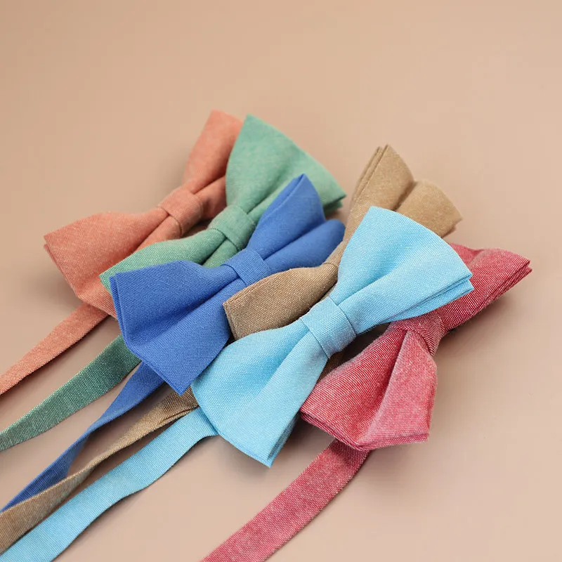 새로운 면 나비 넥타이 어린이 나비 넥타이 남아 여아 나비 매듭 성인 단색 나비 넥타이 크라바트 파티 나비 넥타이 어린이 선물용