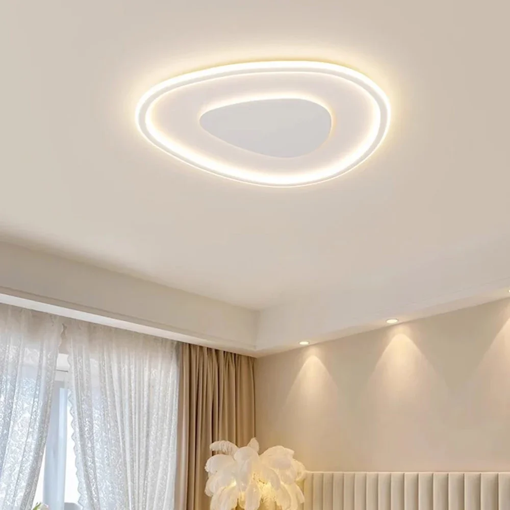 

Modern LED Ceiling Light Minimalist Pebble Iron Eye Protector For Living Room Bedroom Restaurant Indoor Illumination Fixtures