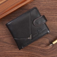 Portable Classic Men's Short Wallet Business Casual Short Billfold Purse Pu Leather Credit Card Male Fold Wallets Daily