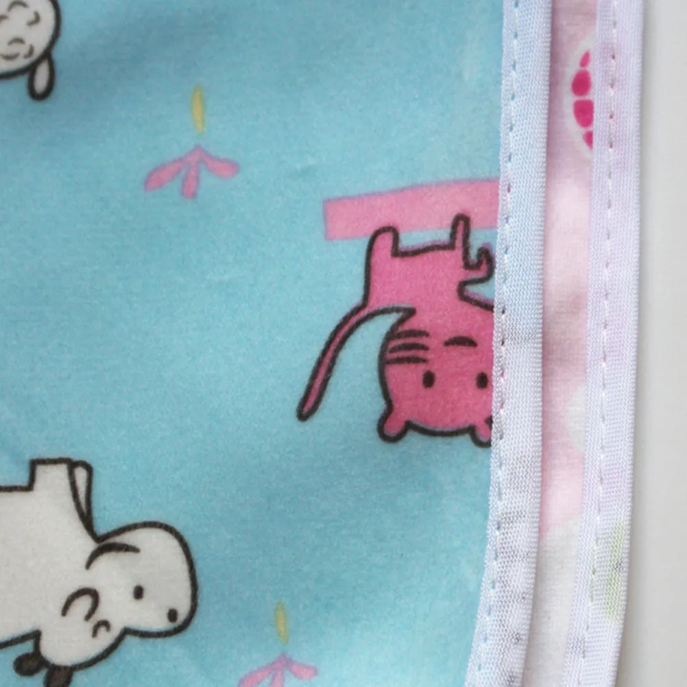 

6pcs Drool Bibs Baby Drool Bib Cartoon Cotton Double Layer Saliva Towel Waterproof Dining Prevent Wet Clothes Soft