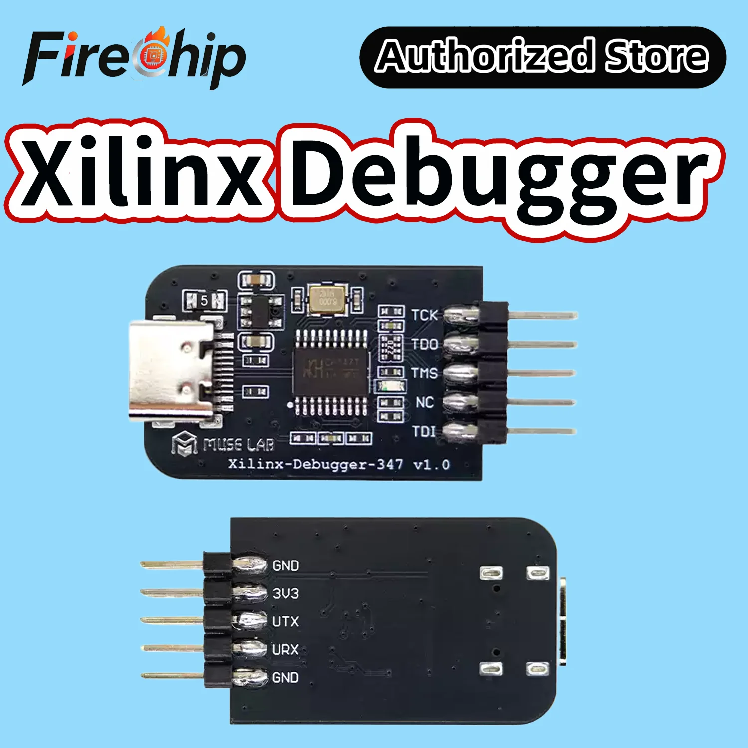 FireChip Xilinx Debugger Downloader JTAG for Xilinx FPGA Based on CH347 Support Vivado / Serial Port USB2.0 60MHz