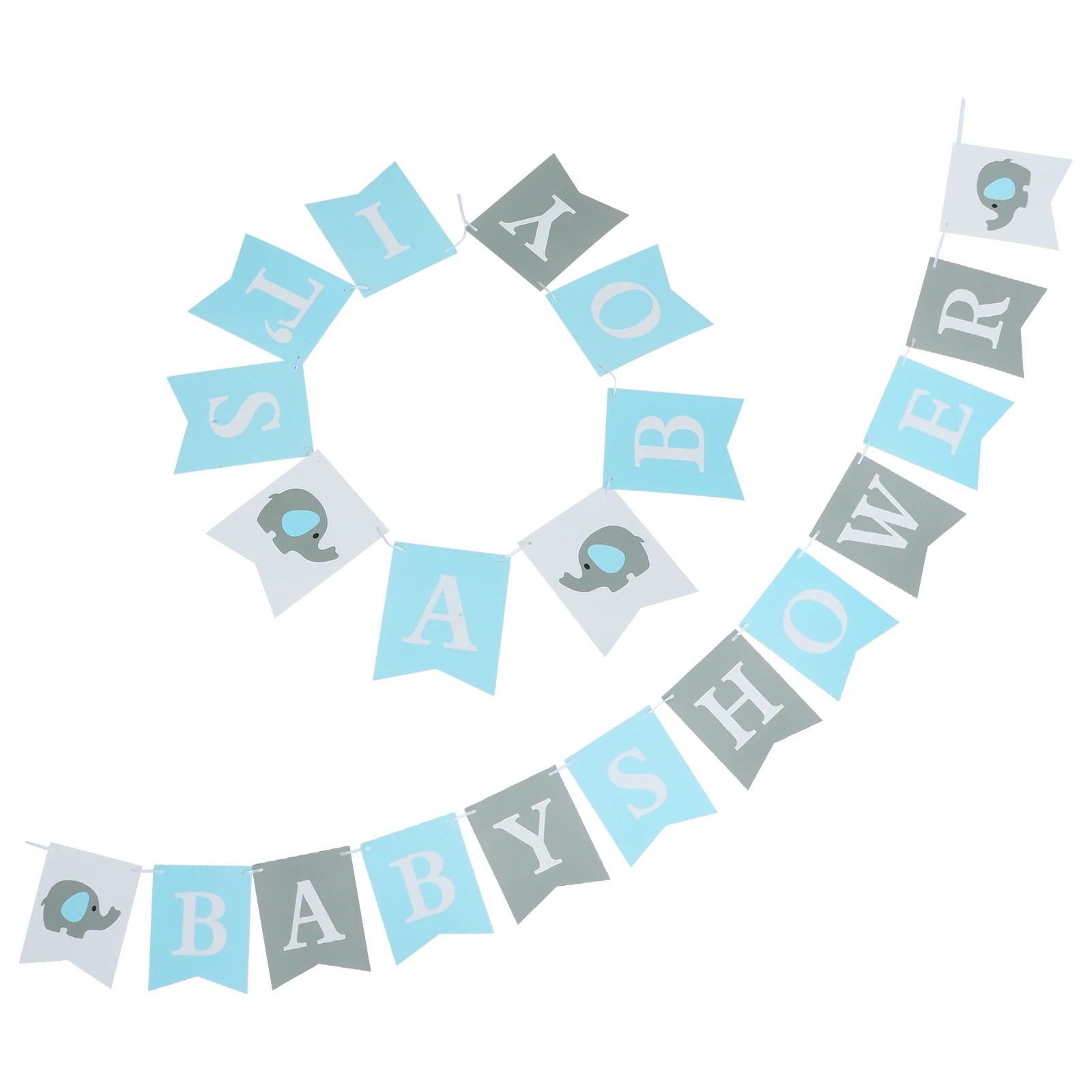 

Birthday Banner Blue Silver Letters Boy Hanging Decor Baby Shower Party Supplies Growth Commemoration Photo Prop Baby Bunting