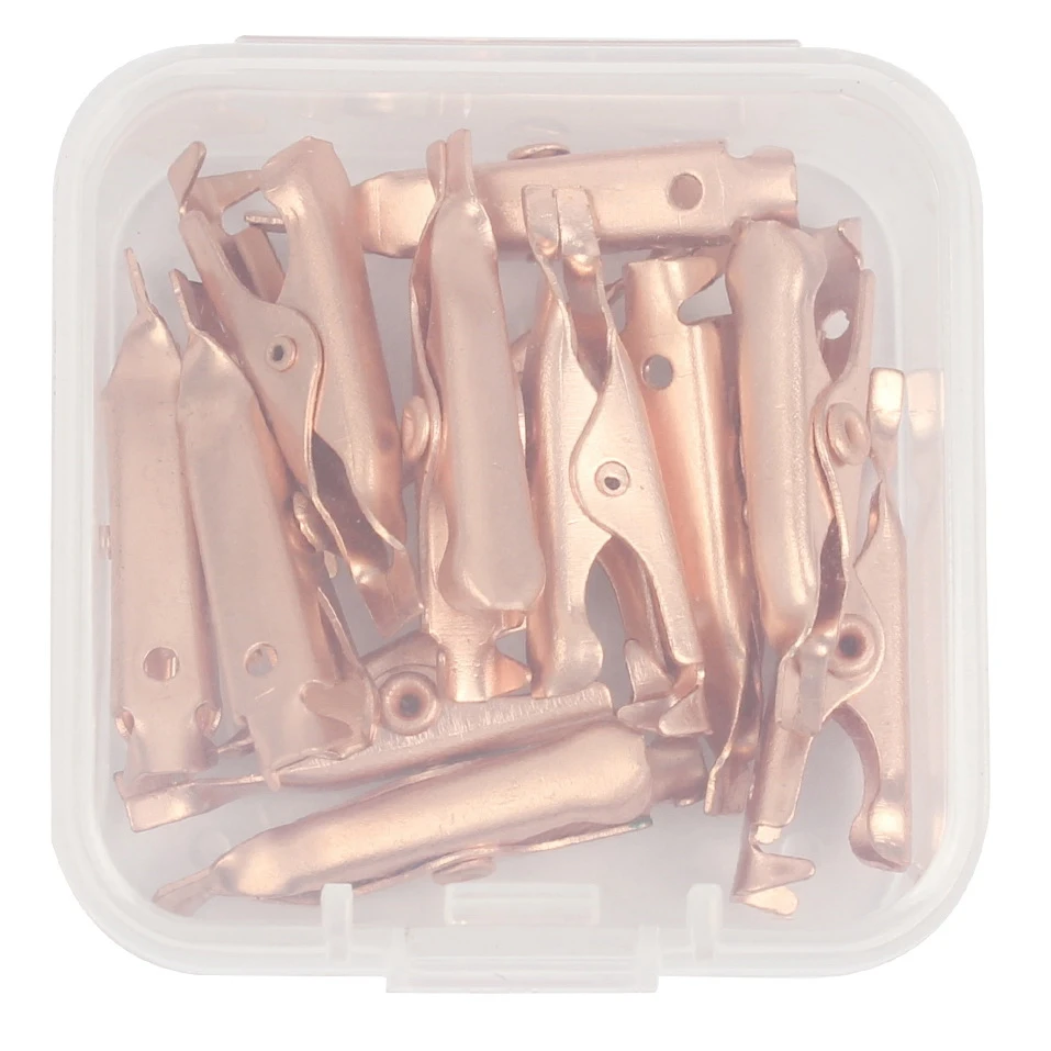 AT29-1 Box/12Pcs Copper Skin Tag Remover Clips Wart Tag Extractor Copper Tag Out Skin Tag Removal Tool