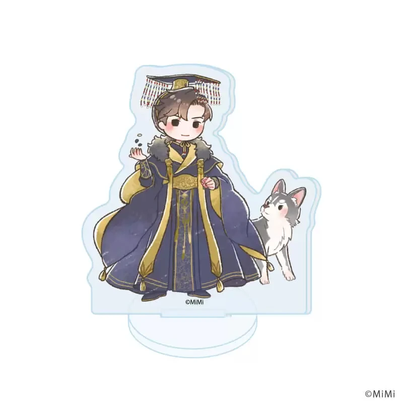 10 سنتيمتر رجل هزلي Erha وله القط الأبيض ماستر صغير لطيف الاكريليك الشكل النساء مو ران تشو وانينغ جمع حلية