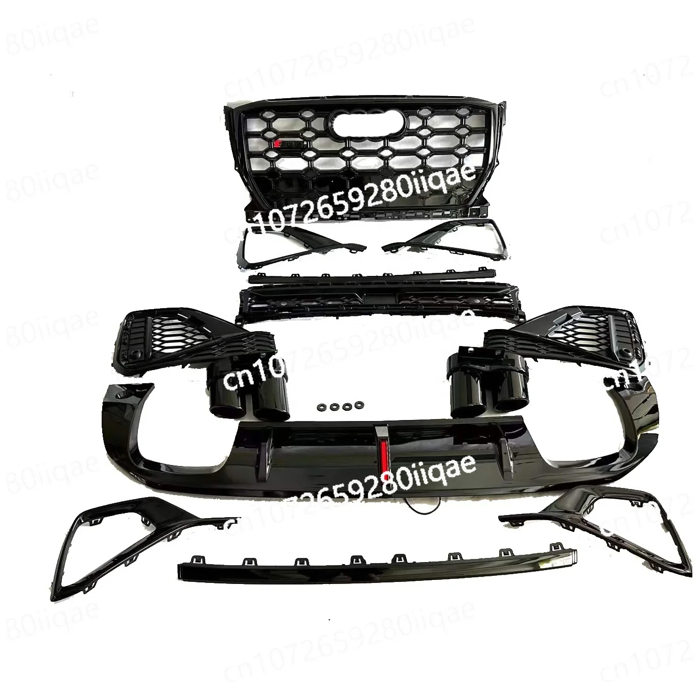 ABS Plastic Sport Style For Au-di Q2 SQ2 2022 2023 Full Body Kit, Front Bumper Rear Bumper Lip Spoiler Diffuser