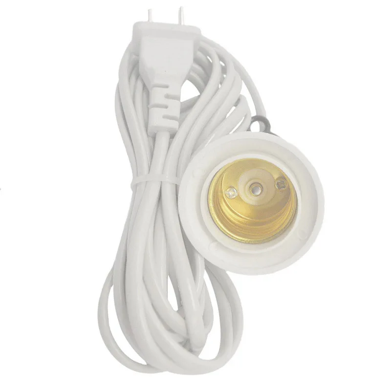 E27 Lamp Bases With Power Cord Independent Push Button Switch US Plug E27 Screw Interface Lamp Holder