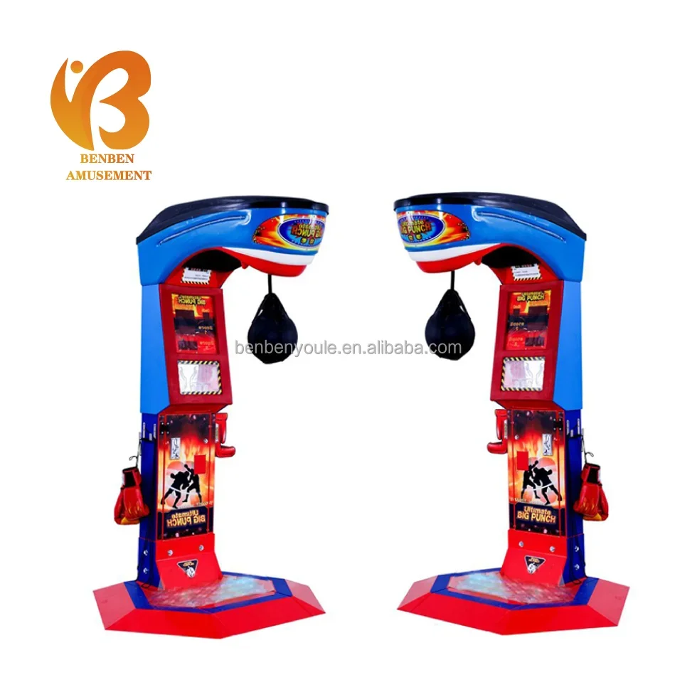 Coin-Operated Big King Sport Arcade Boxing Machine Punching and Fire Kick Boxing Game Kit for Racing Usage