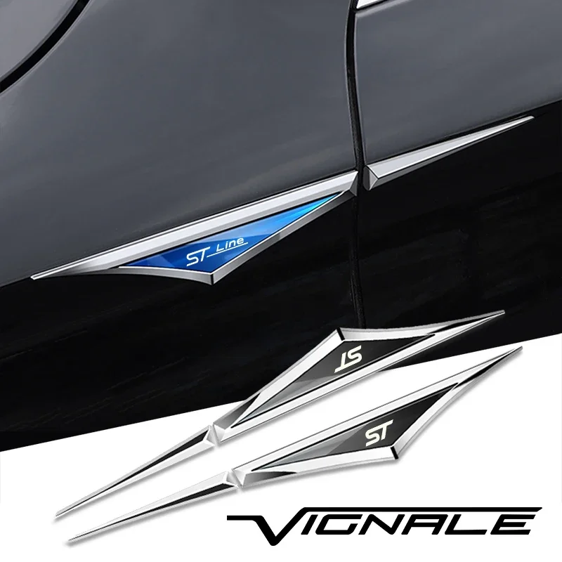 2pcs alloy car stickers car accsesories accessory for ford taurus kuga fiesta focus mondeo escape st stline Vignale