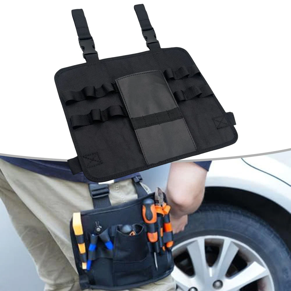 1pcs Compact And Portable Oxford Cloth Repair Tool Bag: Efficient Storage For Black Tools 30*22*0.3cm