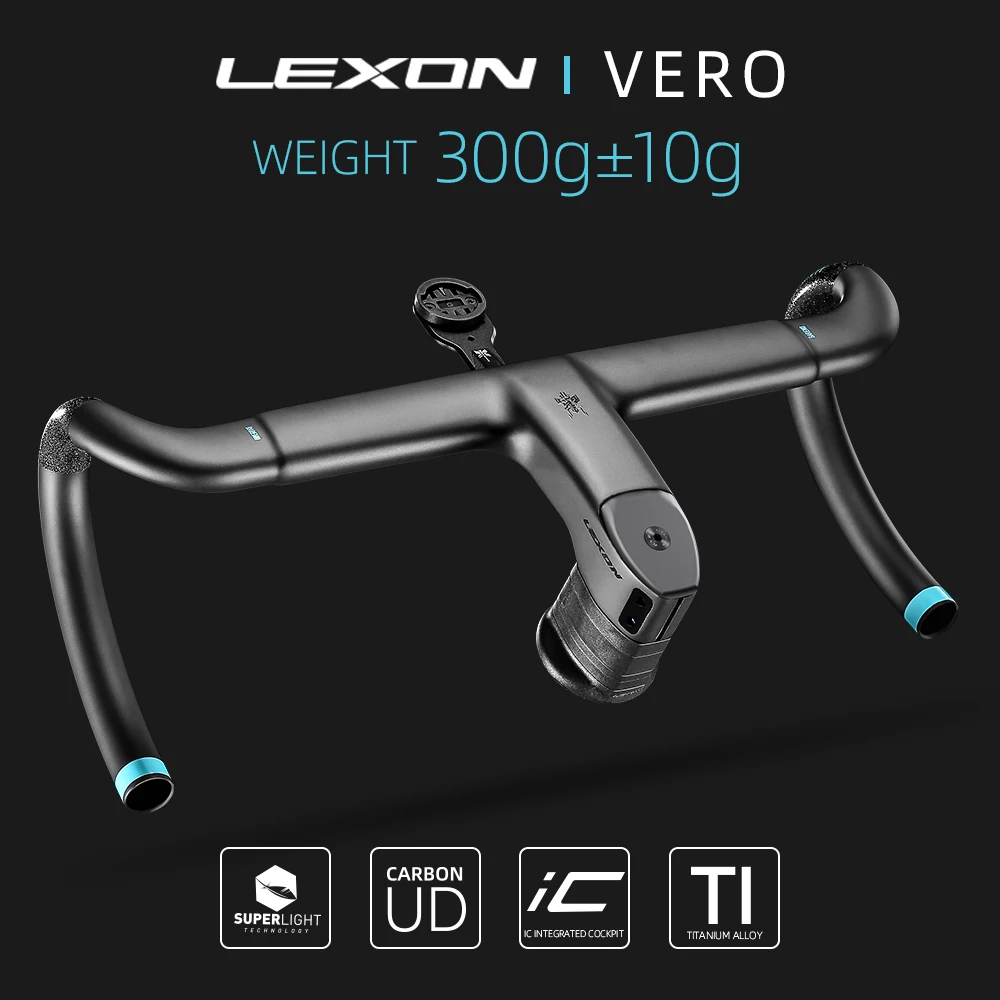 LEXON VERO guidon de vélo de route entièrement en carbone câble intérieur complet guidon de course de vélo urltra-léger accessoires de produit de cyclisme