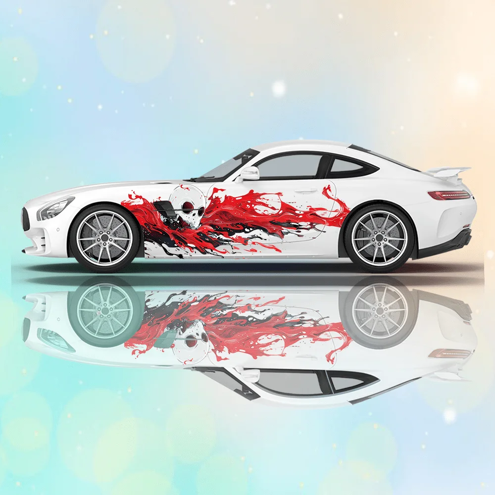 

Виниловая пленка для авто Red Flame Line Ghost: наклейка на весь кузов, декоративная, водонепроницаемая, для защиты от царапин