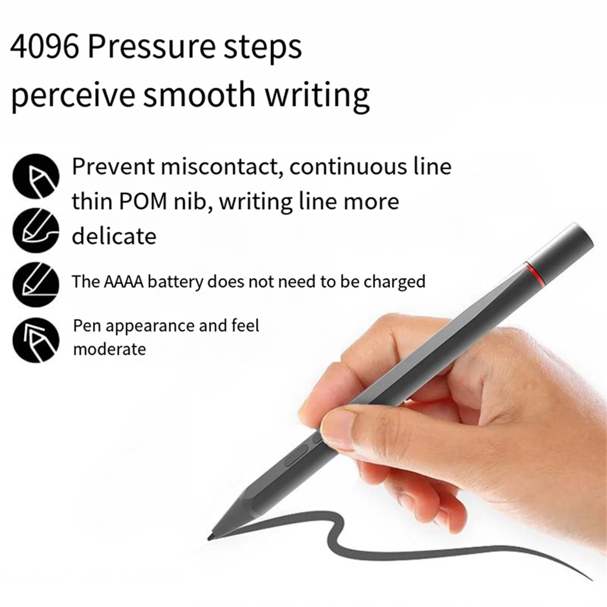 IYBBW-New USI2.0 Pen 4096 Levels Pressure for Duet 3 5/713/714 Tablet Capacitive Pencil Multifunctional Pen A - Image 2