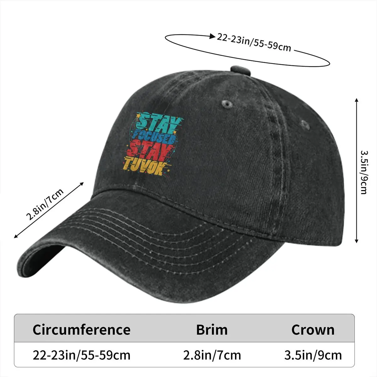 Stay Focused Tuvok Baseball Caps Peaked Cap Starr Trrekk Sun Shade Cowboy Hats for Men Trucker Dad Hat