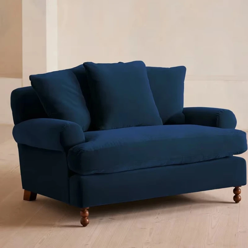 Modern luxury velvet single chair double sofa, suitable for living rooms, hotel lobbies, upholstered leisure furniture