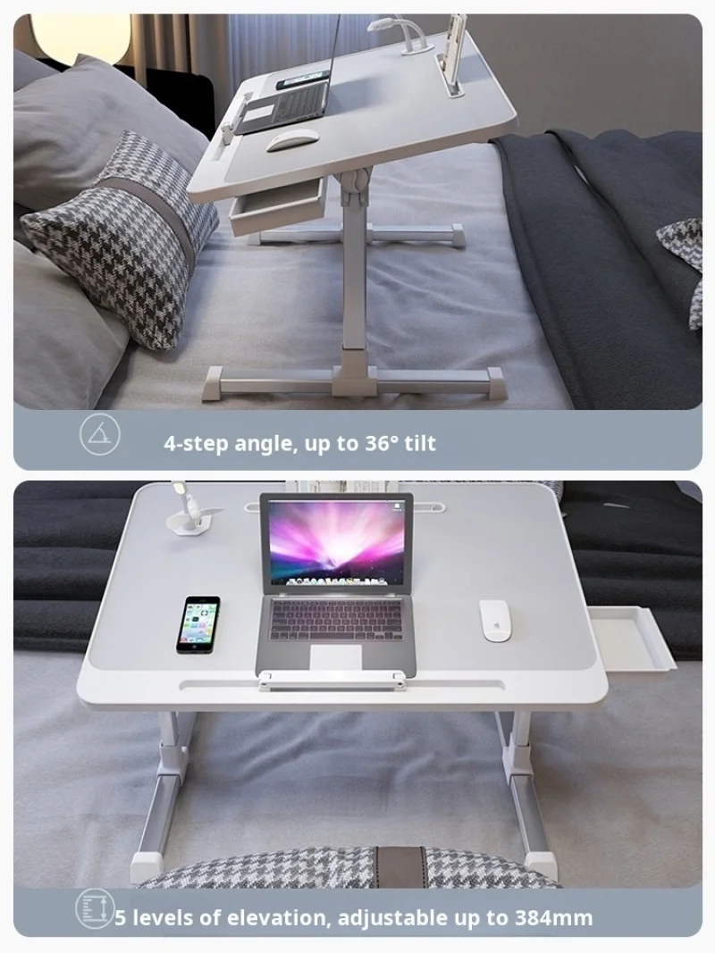 Lazy person folding tableDormitory Study Desk Bedroom Balcony Sitting Table Foldable Small Table Bed Desk Laptop Computer Desk