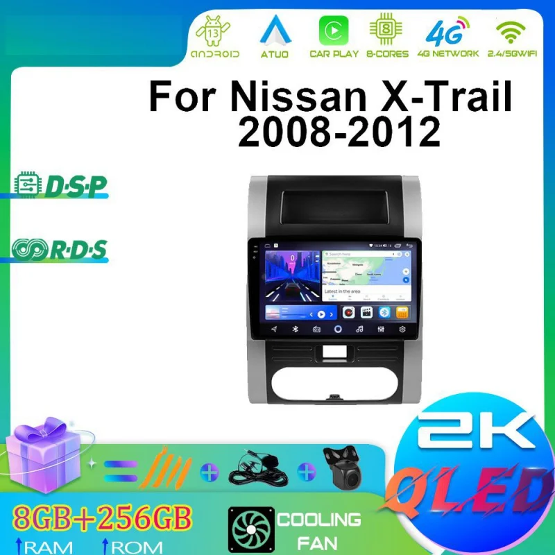 

For Nissan X-Trail 2008 2009-2012 Car Intelligent Systems Android Car Player GPS WIFI Carplay 4G Car Radio Navigation Stereo