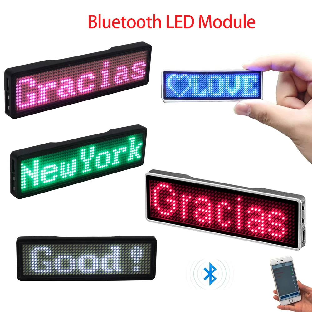 modulo-led-bluetooth-4-cores-para-cracha-kit-programavel-diy-com-painel-de-mensagens-rolantes-mini-display-led-hd-kit-eletronico
