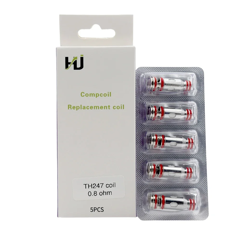 OEM Tech247 코일, Tech 247 Pod 시스템 카트리지에 적합한 메쉬 M 코일, 0.4Ohm 0.6ohm 0.8ohm, 5PCs