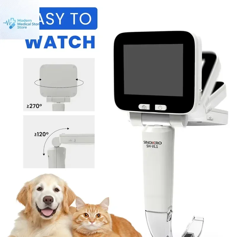 2026 New, High Quality, SH-VL1 Video Laryngoscope with 3.5 Inch Full Touch Screen and 4 Disposable Miller Blades for
