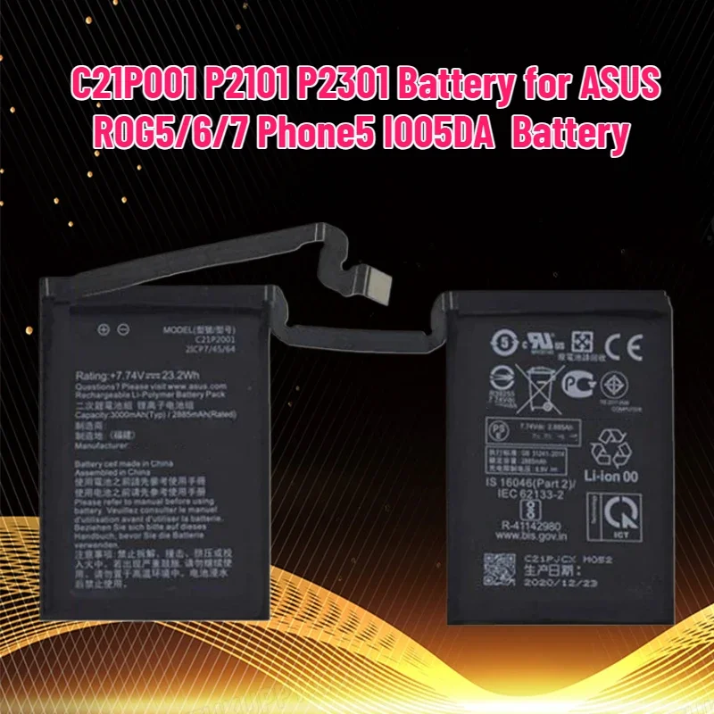 SWZY C21P001 P2101 Battery for ASUS ROG5/6/7 Phone5 I005DA  Battery